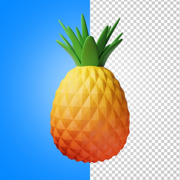 3d pineapple fruits