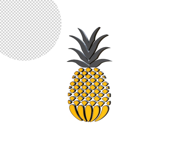 PSD ananas 3d