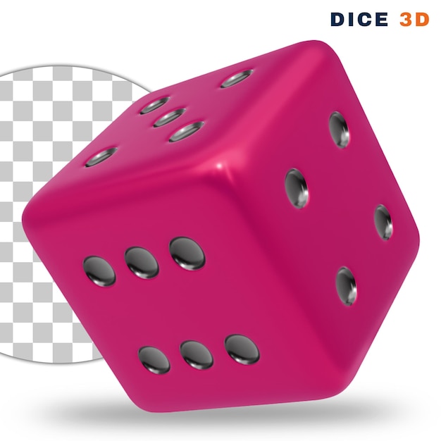 3d розовые кости казино на прозрачном фоне