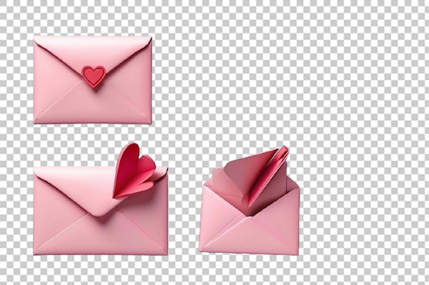 PSD 3d pink mail envelope icon isolated background