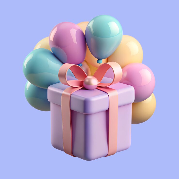 PSD 3d ピンク パステル プレゼントボックス
