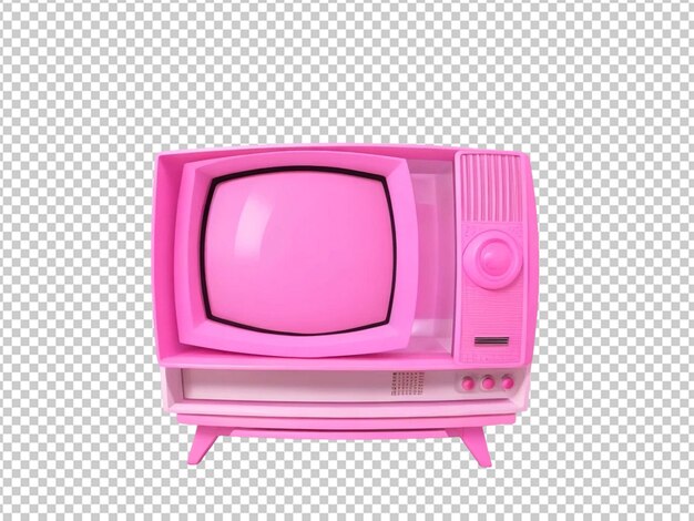 3d pink retro television