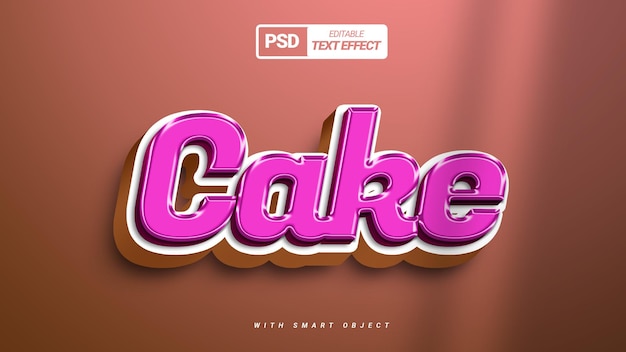 3d pink text effect editable template design