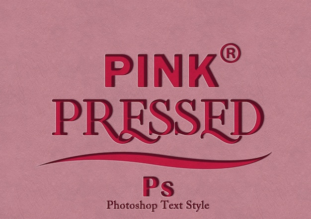 PSD 3d pink text style effect