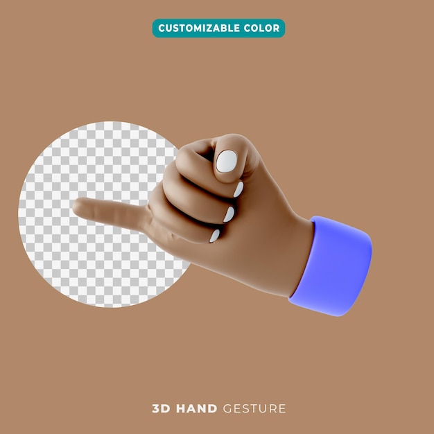 PSD 3d pinky promise gesture icon