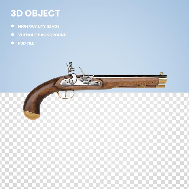 PSD 3d piraci brązowy pistolet skałkowy