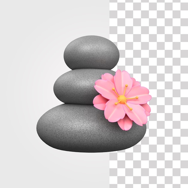 PSD 3d piramid stone illustration