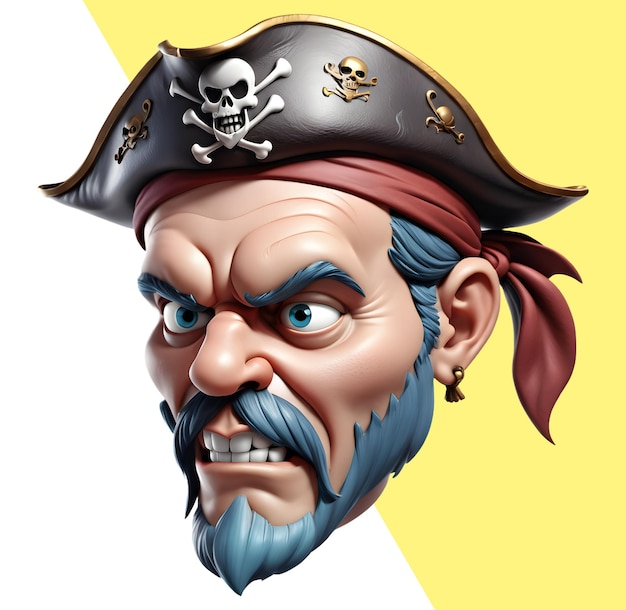 PSD personaggio pirata 3d