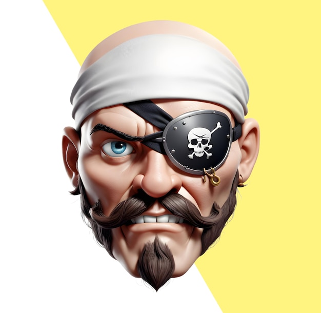 PSD 3d pirate character