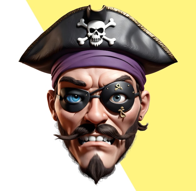 PSD 3d pirate character