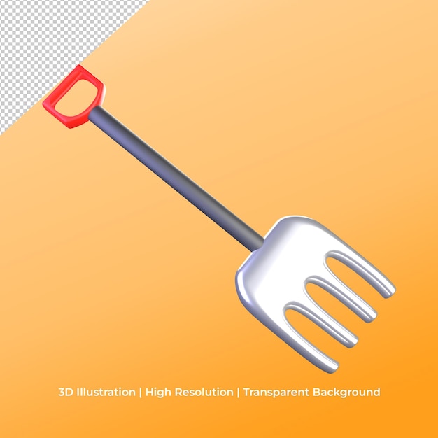 PSD 3d pitch fork icon object good for farm design