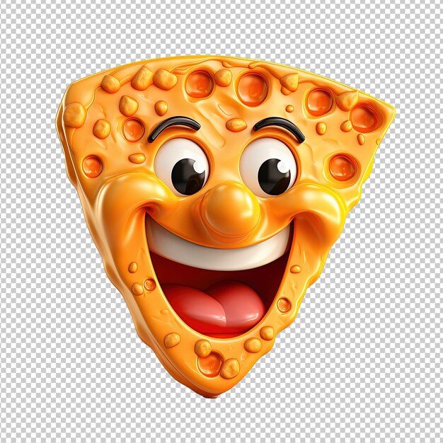 PSD Логотип 3d pizza slice cheesy pizza на белом фоне