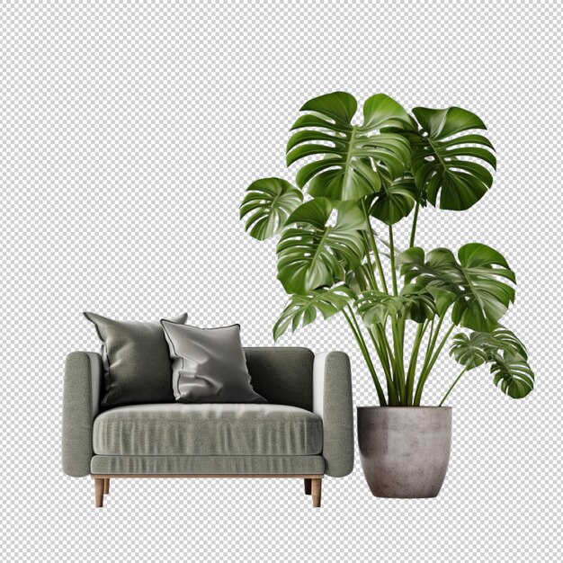 PSD 3d plant armchair