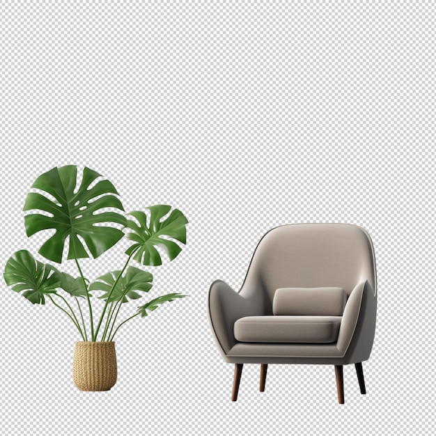 PSD 3d plant fauteuil