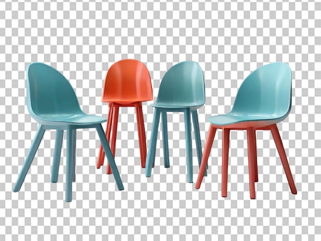 3d of Plastic Chair on object background