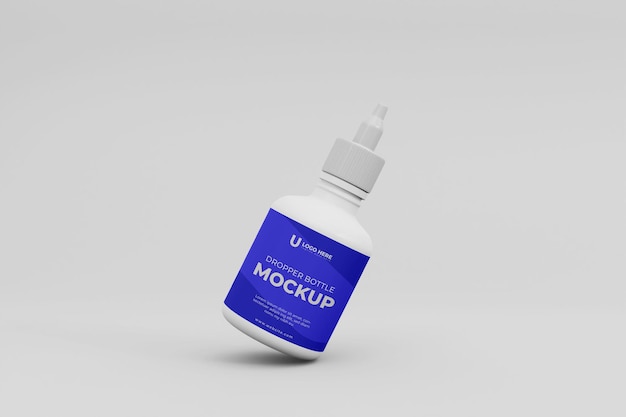 3d plastic glass product mockup design for presentation