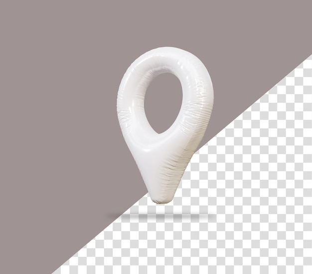 PSD 3d plastic location icon map pin icon