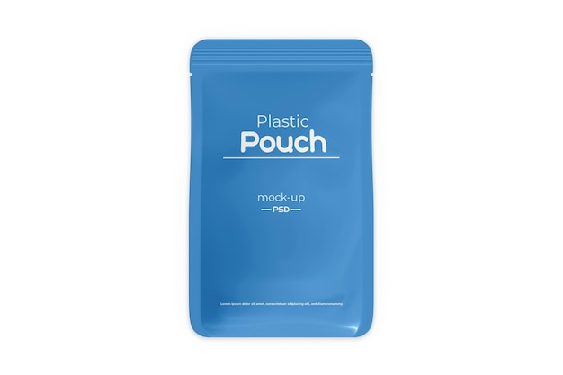 3d plastic pouch mockup