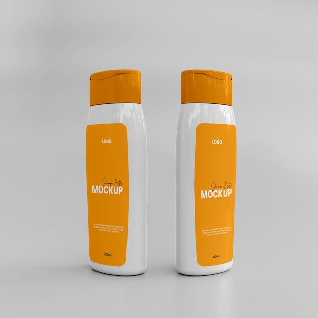 Mockup di barattolo di shampoo in plastica 3d