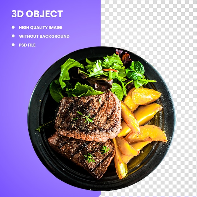 3d 焼いた羊肉の皿 イタリア料理 ピザ パスタ フードプレート