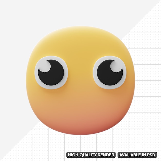 PSD 3d pleading emoji