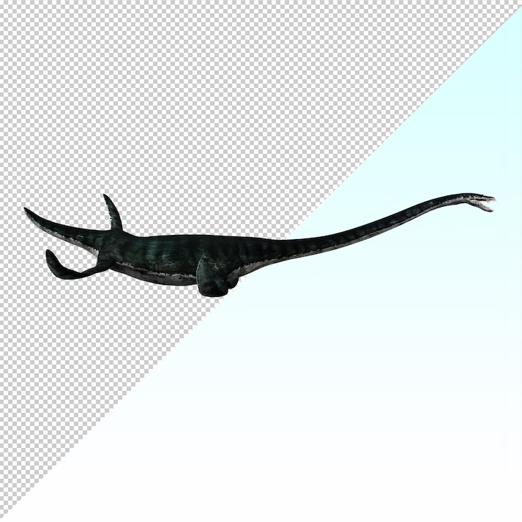 PSD 3d plesiosaurus 海上爬行類恐龍
