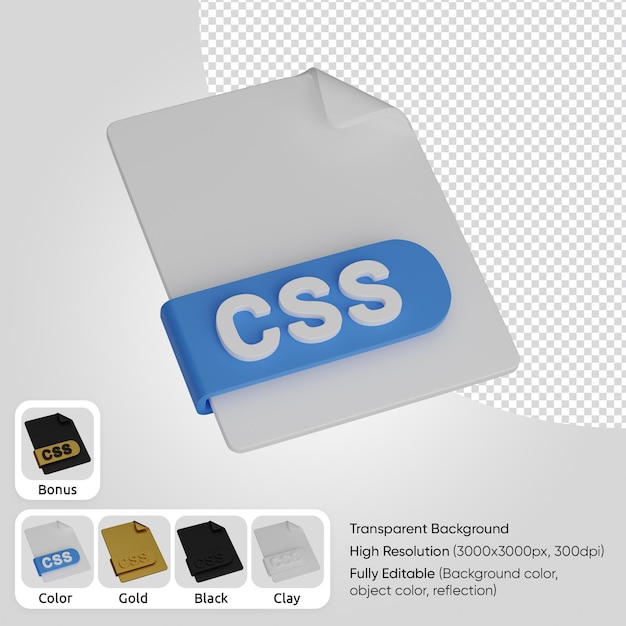 PSD 3d plik css