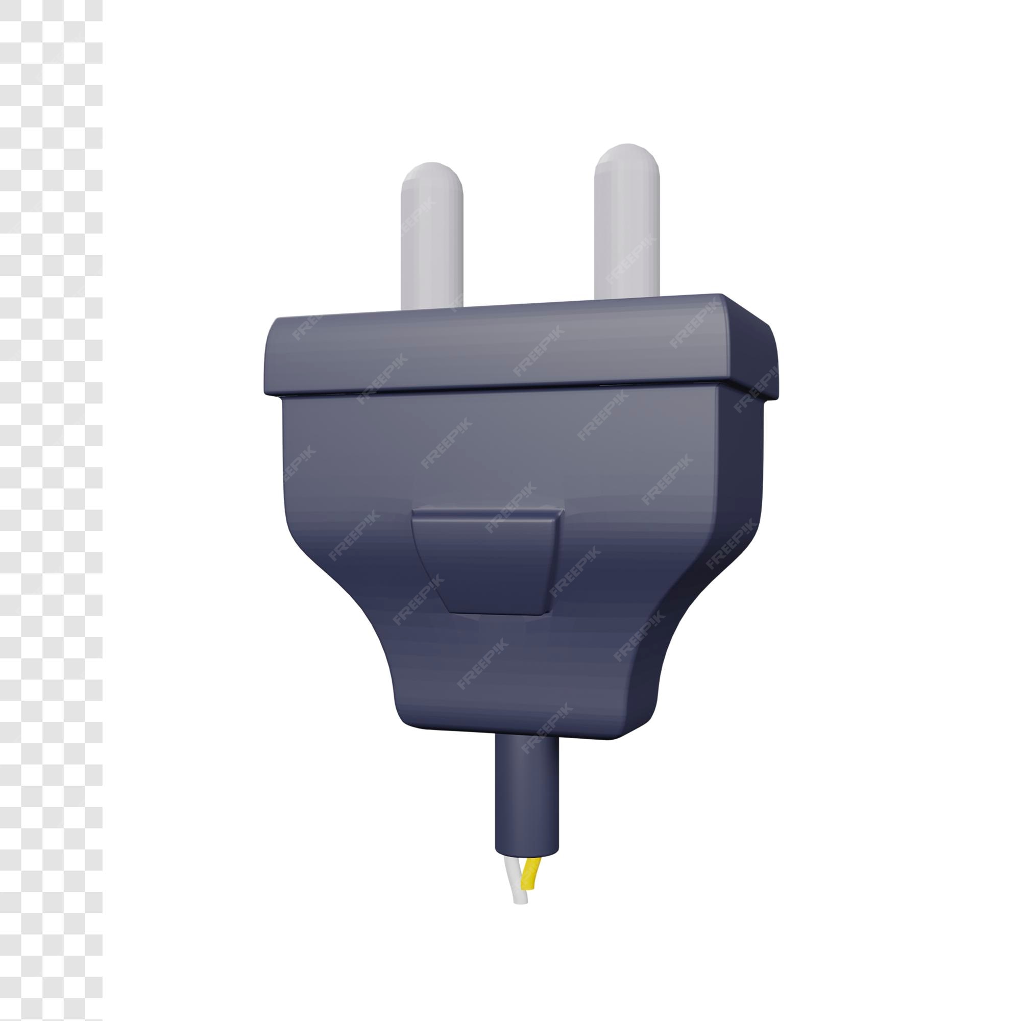 Premium PSD  Electric plug 3d illustration