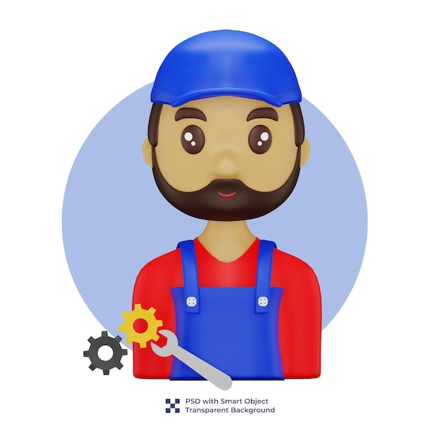 3d plumber male character