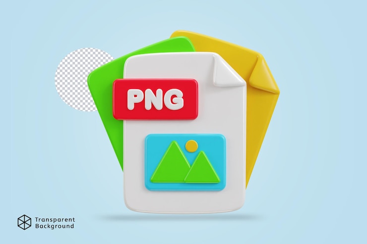 PSD 3d png file format icon vector illustration