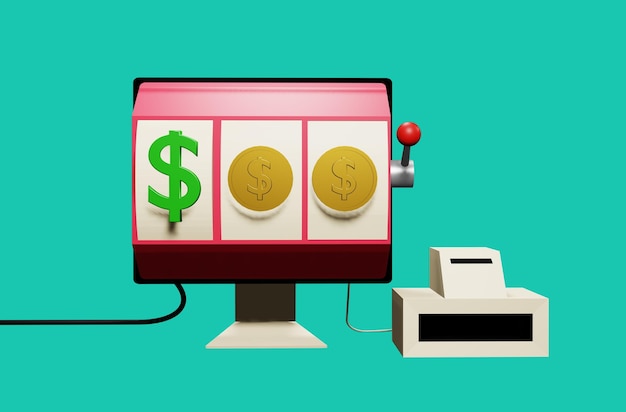 3d png illustration of virtual gambling and casinos for your projects
