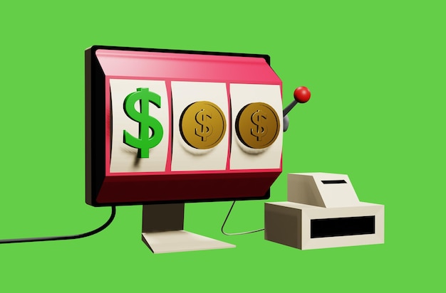 3d png illustration of virtual gambling and casinos for your projects