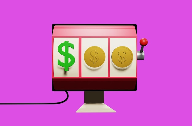 3d png illustration of virtual gambling and casinos for your projects