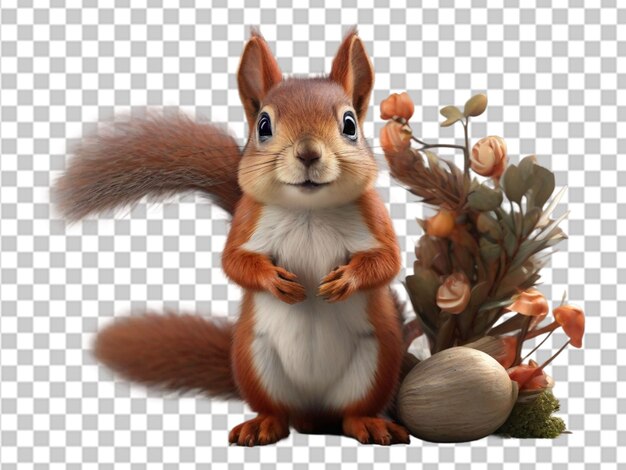 PSD 3d png squirrel background