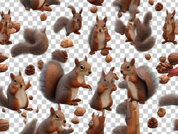 PSD 3d png squirrel background