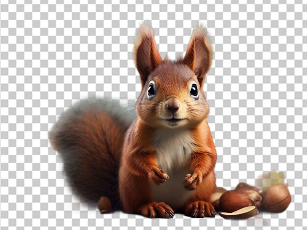 PSD 3d png squirrel background