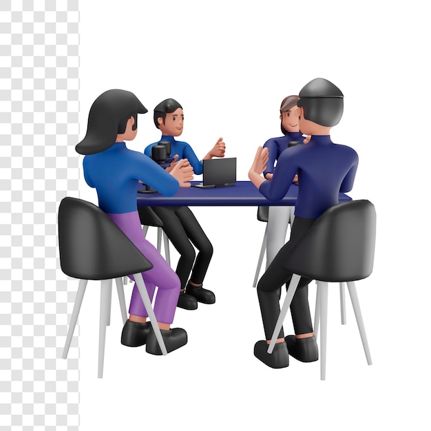 3d Podcast team doing discussion