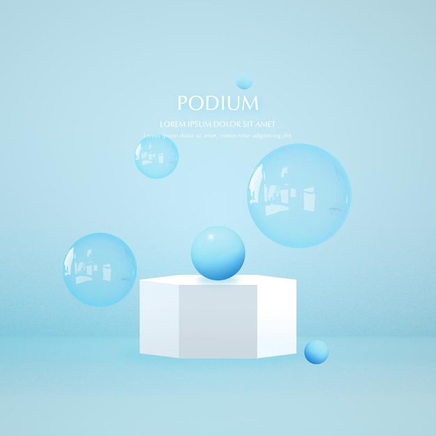 3D-podium met schaduwoverlay-effect voor productpresentatie