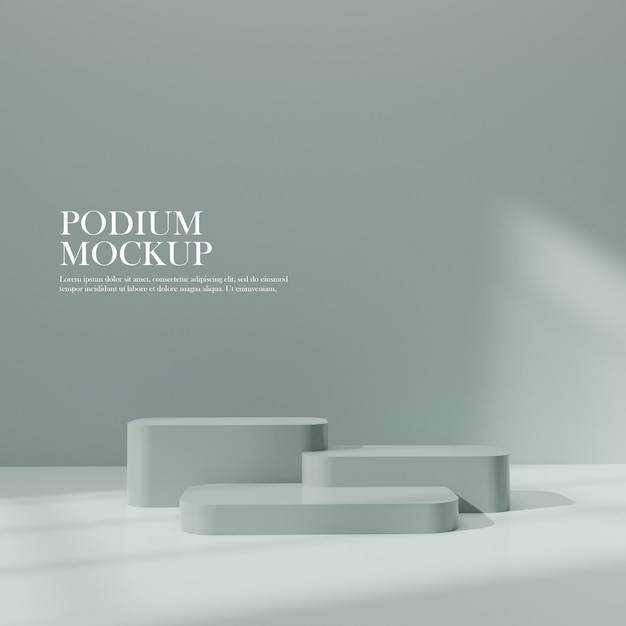 3d podium mockup with shadow overlay effect for product