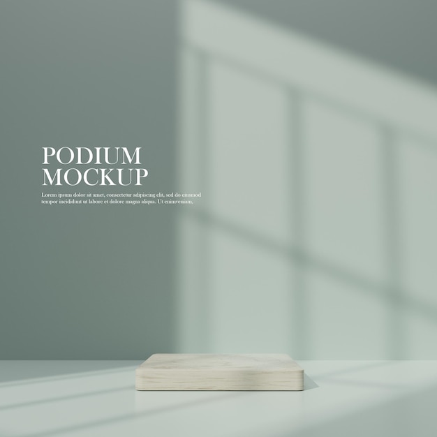 3d podium mockup with shadow overlay effect for product