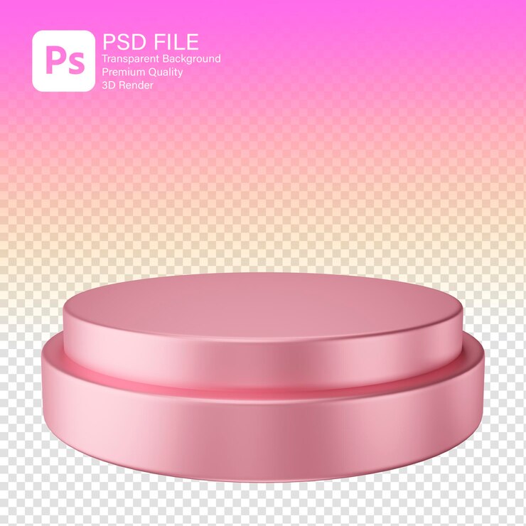 PSD 3d podium розовый блестящий цвет для косметических продуктов