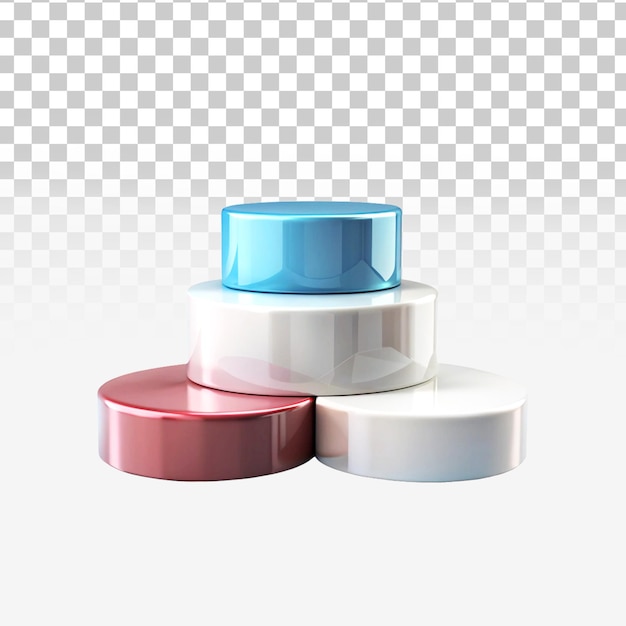 3d podium png isolated on transparent background