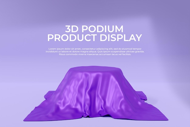 3D Podium Product Display Mockup Templat