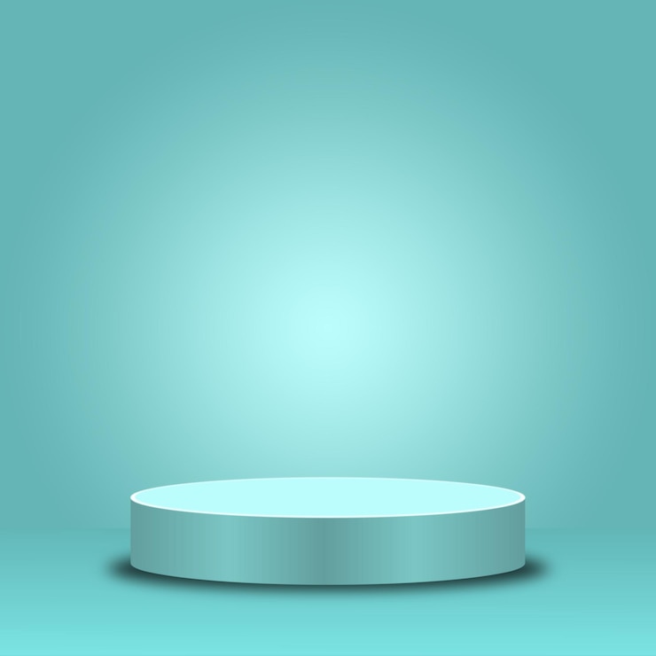 3d podium template with aquas background for luxury product displays