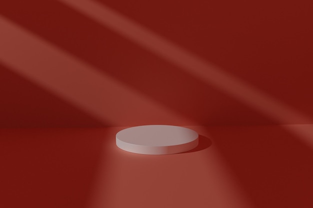 3d podium with abstract shadow for product stand