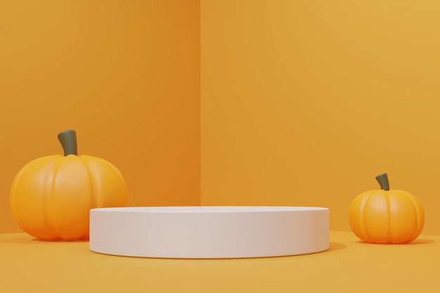 PSD podio 3d con tema halloween