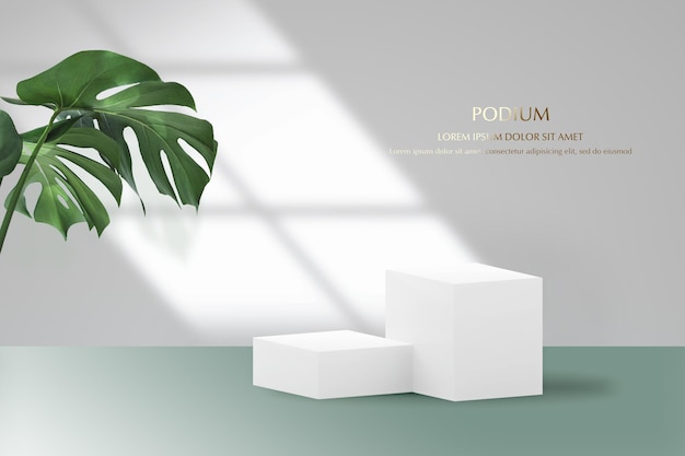 3d podium with shadow overlay effect for product presentation