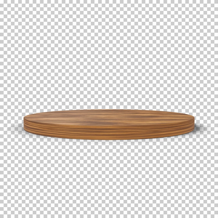 PSD 3d podium with wood texture for product display