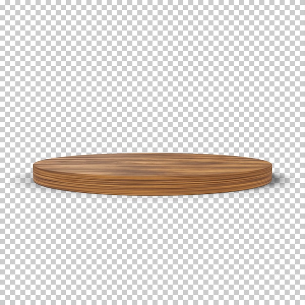 PSD 3d podium with wood texture for product display