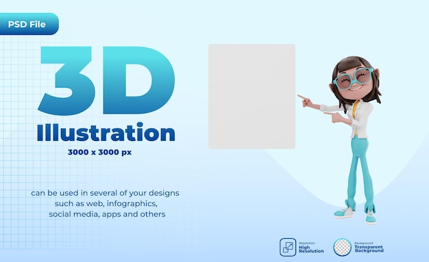 3d указывая на пустую доску